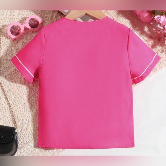 BNIB GIRLS Button Down short sleeve  shirt 6 Y - Picture 4 of 12